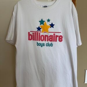 Billionaire Boys Club White Tee with Star Graphics